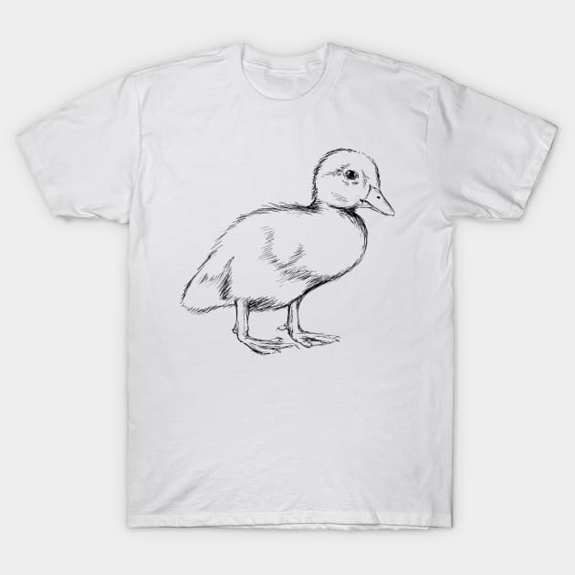 Cute Duckling Illustration T-Shirt by rachelsfinelines